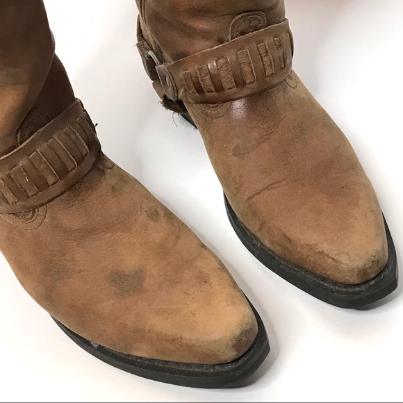 Men's Tan Leather Harness Boots Size 9D Durango - Picture 5 of 11